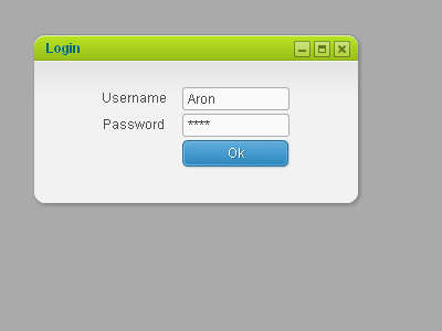 AsWing example simple login